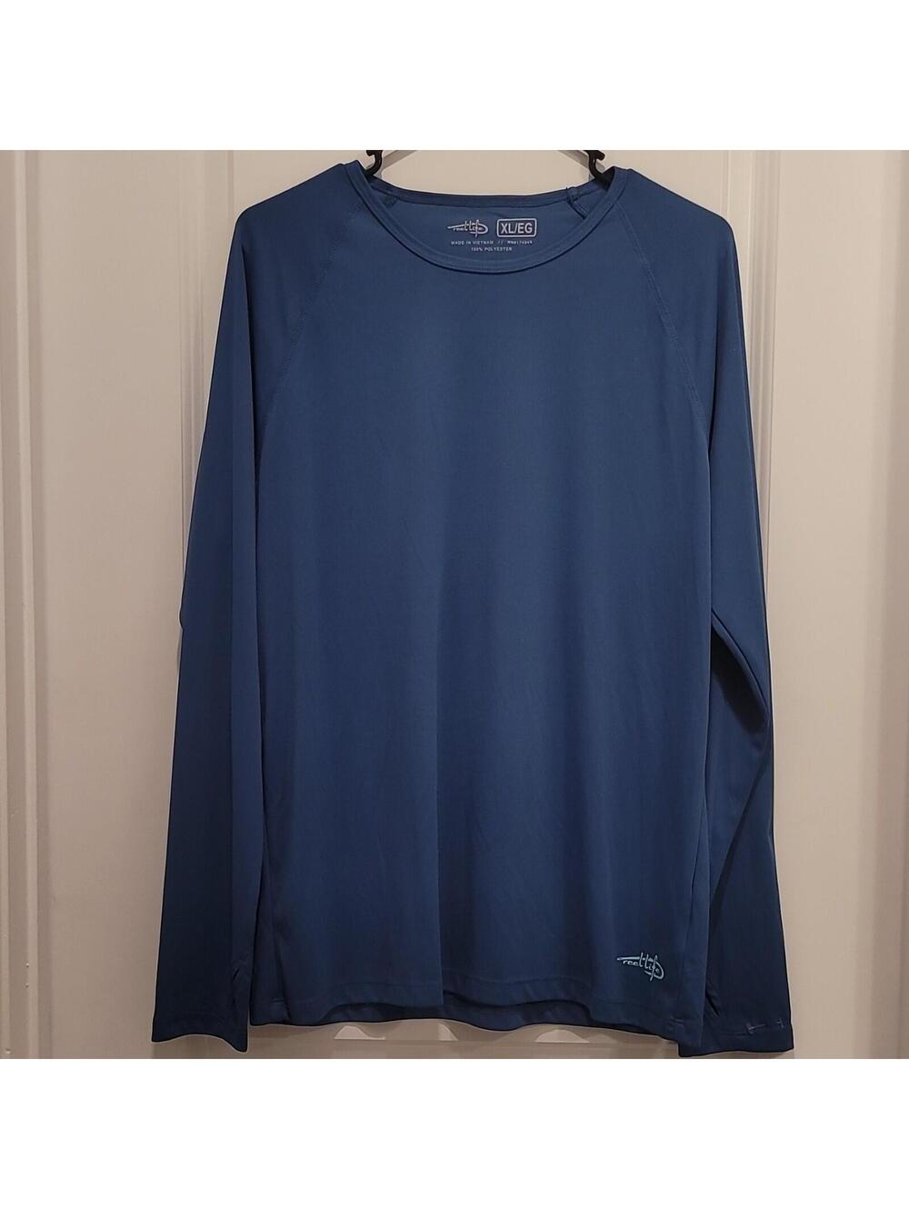 Reel Life XL Blue Long Sleeve Lightweight Fishing Shirt 100% Polyester